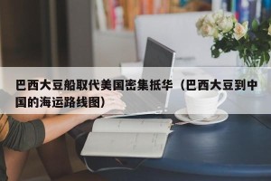 巴西大豆船取代美国密集抵华（巴西大豆到中国的海运路线图）