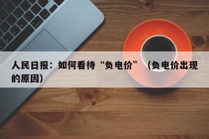 人民日报：如何看待“负电价”（负电价出现的原因）